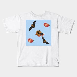 Fruit Bats and Mangoes Blue Kids T-Shirt